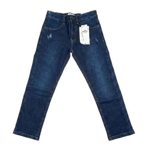 Dark Blue Denim Kids Pants