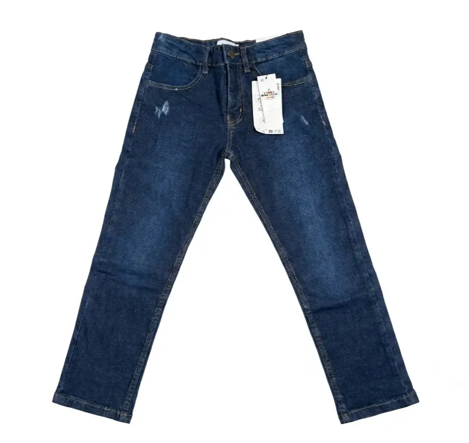 Dark Blue Denim Kids Pants