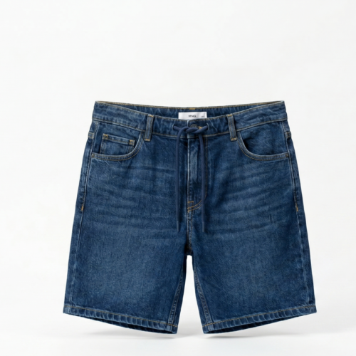 Dark Blue Denim Shorts