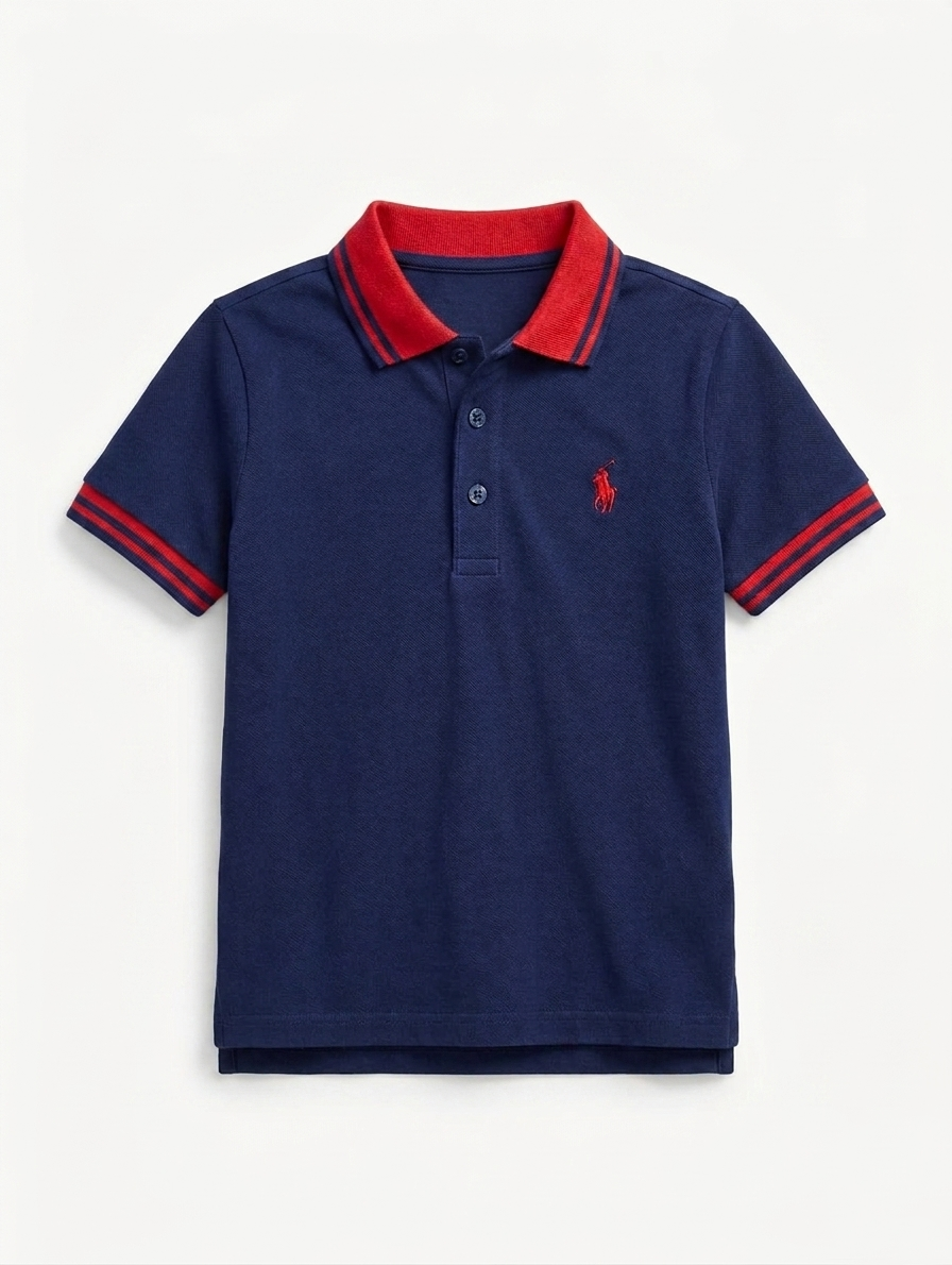 Kids Navy Blue Polo Shirt