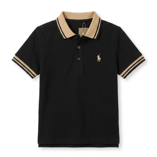 Kids Black Polo Shirt