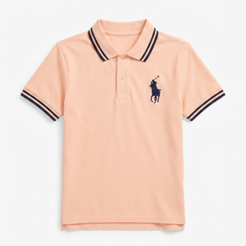 Kids Light Peach Polo Shirt