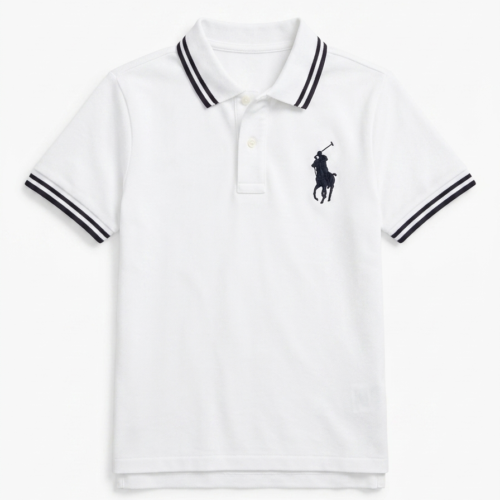 Kids White Polo Shirt