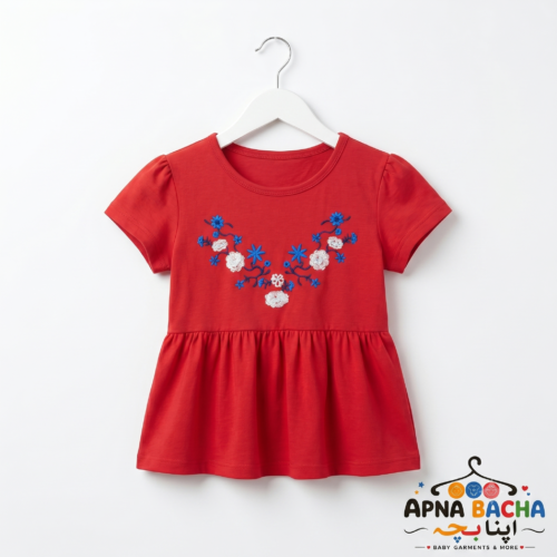 Red Color Baby Girl Frock