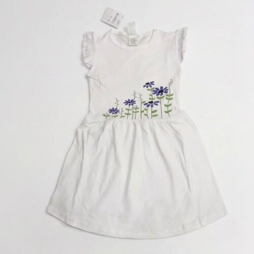 White Jersey Girls Frock
