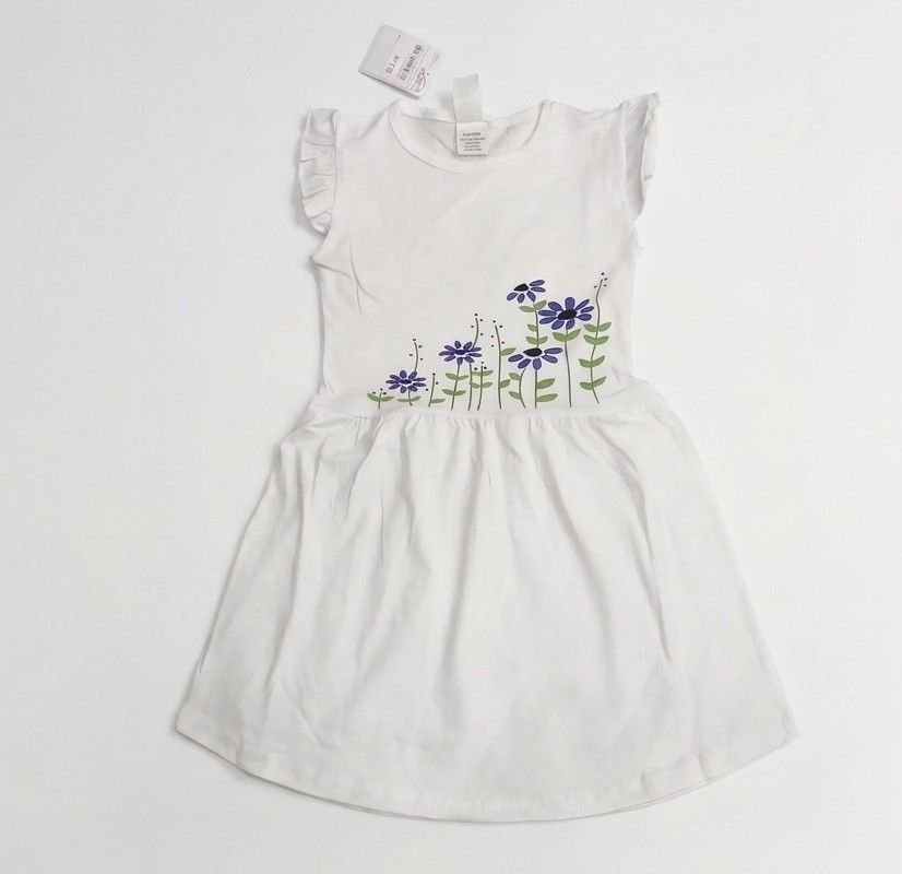 White Jersey Girls Frock