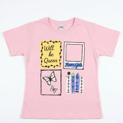 Pink Printed Kids T-Shirt