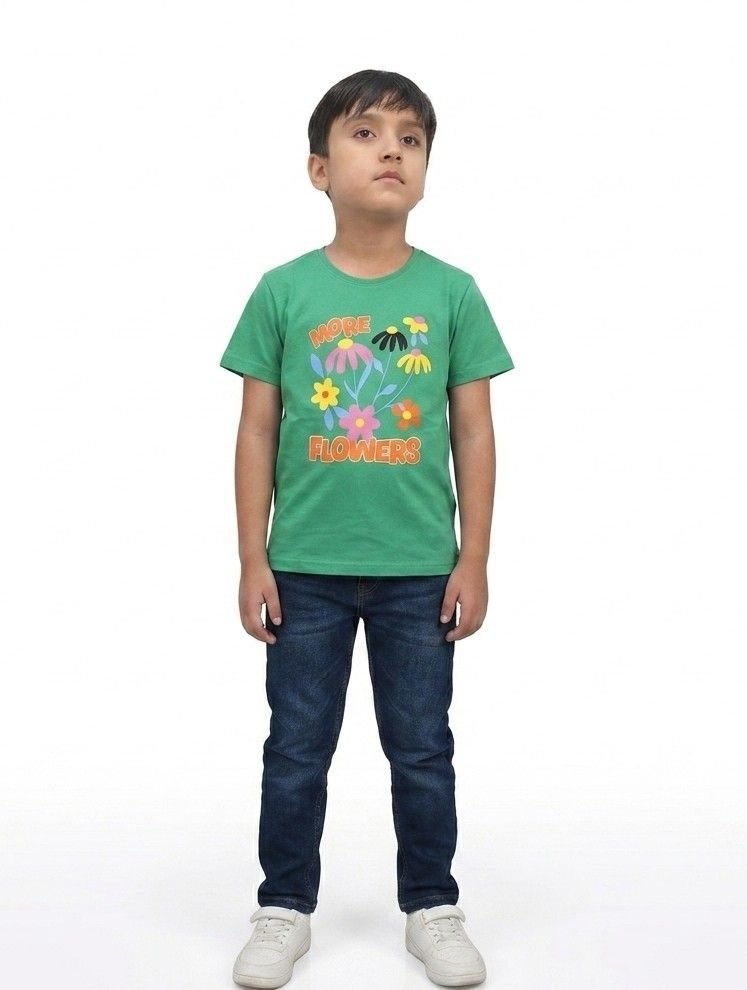 Green Print Kids T-Shirt - Image 2