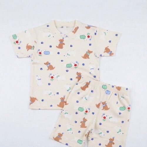 Skin Color print Jersey Suit