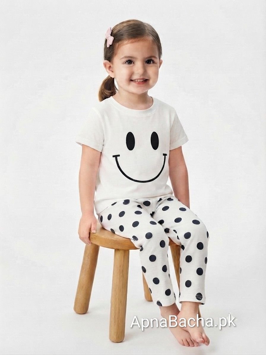 Kids White Night Suit